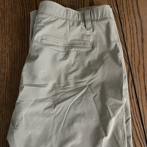 Under Armour UA Match Play Golf Pants Mens Size 38x30 Khaki - Picture 6 of 6